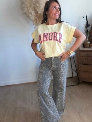 T shirt jaune Amore - Modèle Andy