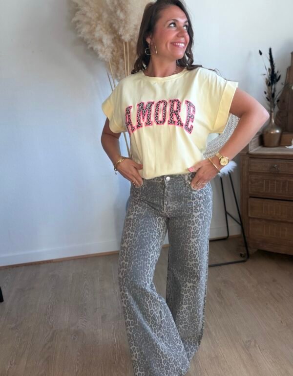 T shirt jaune Amore - Modèle Andy