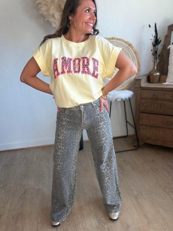 T shirt jaune Amore - Modèle Andy