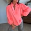 img_6960 Blouse corail fluo - Modèle Stone