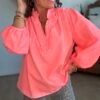 img_6962 Blouse corail fluo - Modèle Stone