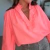 img_6974 Blouse corail fluo - Modèle Stone