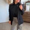 Veste Blazer asymétrique noire - Modèle Elisa