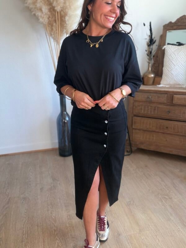 Jupe en jean noir - Modèle Cassidy