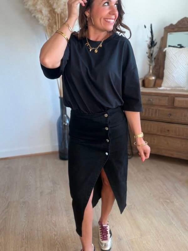 Jupe en jean noir - Modèle Cassidy