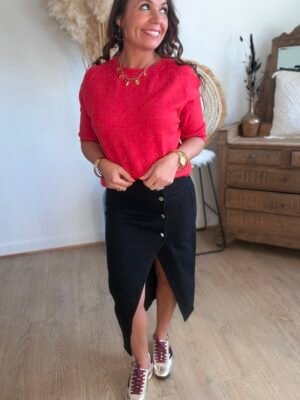 Pull rouge - Modèle Eleonore