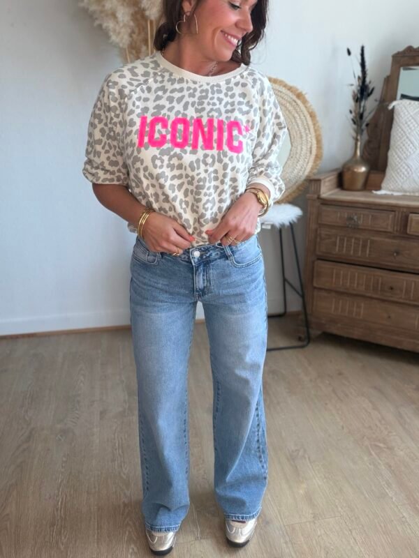 Jean Wide Leg étoiles léopard - Modèle Eryna