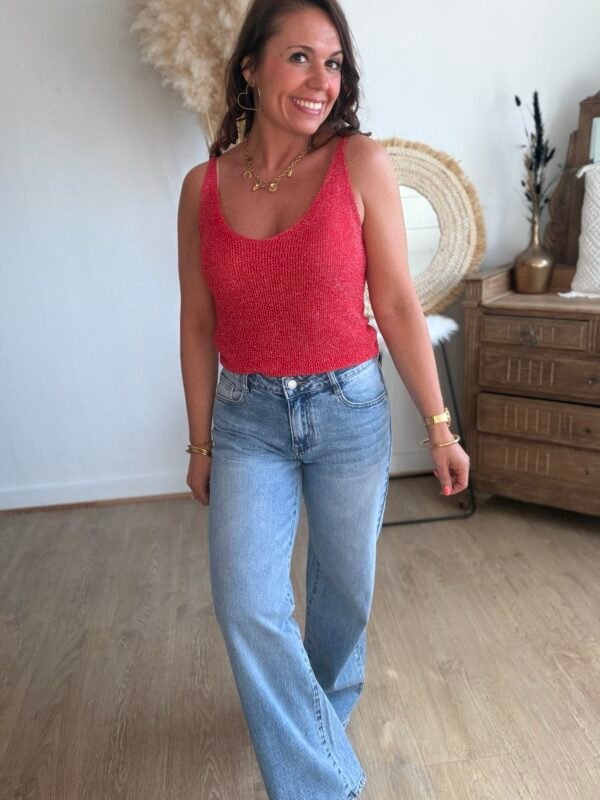 img_7138 Top pailletté rouge - Modèle Aude