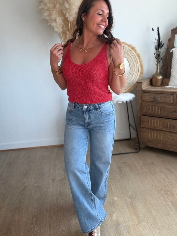 img_7140 Top pailletté rouge - Modèle Aude