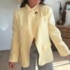 Veste Blazer asymétrique jaune - Modèle Elisa