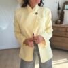 Veste Blazer asymétrique jaune - Modèle Elisa