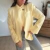 Veste Blazer asymétrique jaune - Modèle Elisa