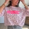 Sweat léopard rose iconic - Modèle Paola