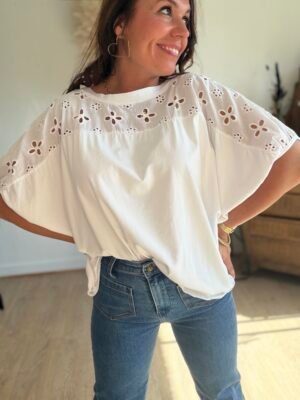 T shirt oversize blanc - Modèle Jenner