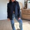 Veste Blazer asymétrique bleu marine  - Modèle Elisa