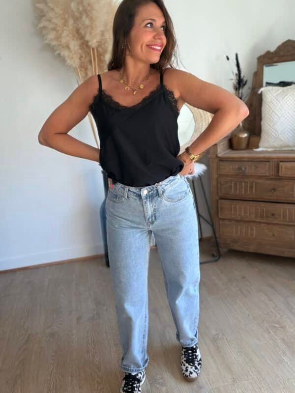 Jean barrel bleu clair - Modèle Bony