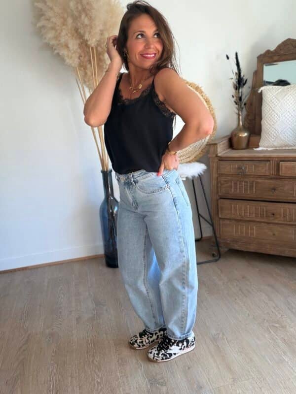 Jean barrel bleu clair - Modèle Bony