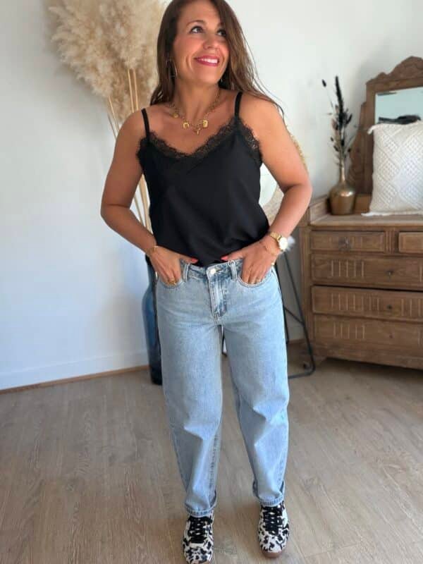 Jean barrel bleu clair - Modèle Bony