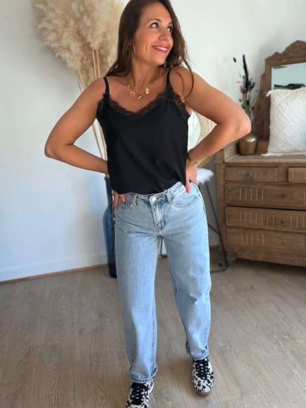 Jean barrel bleu clair - Modèle Bony