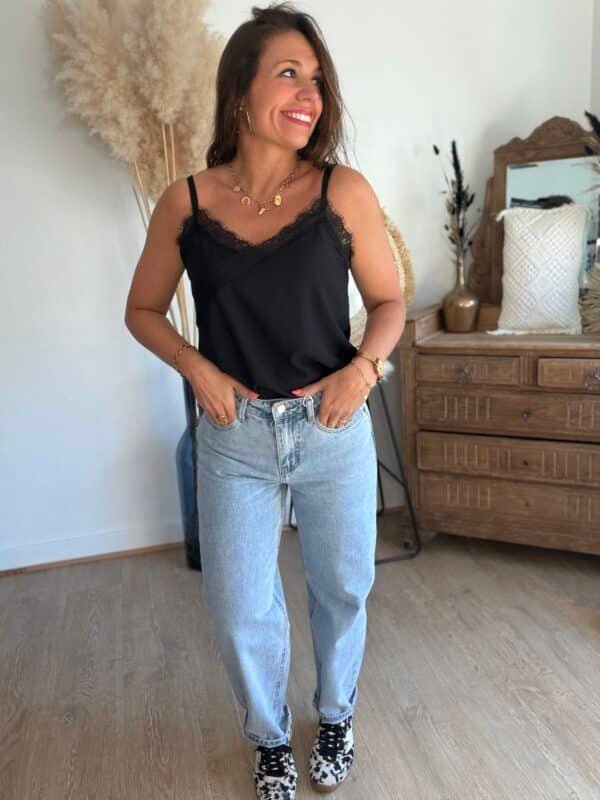 Jean barrel bleu clair - Modèle Bony