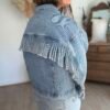Veste en jean à franges - Modèle Ada