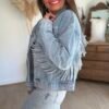 Veste en jean à franges - Modèle Ada