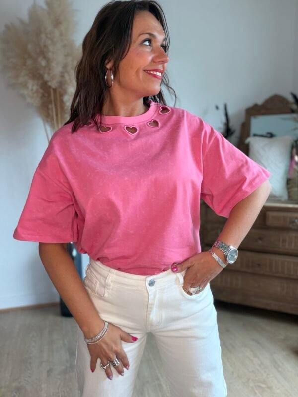 T shirt rose  - Modèle Naomy