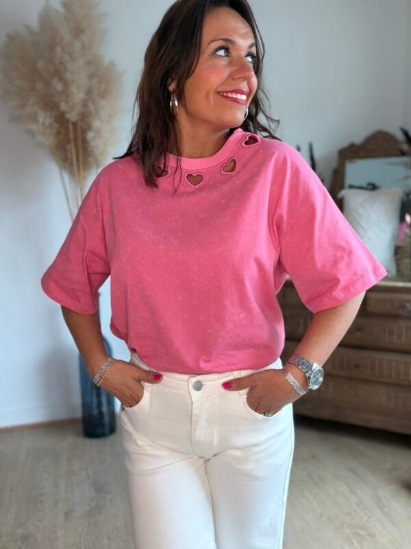 T shirt rose  - Modèle Naomy