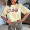 T shirt jaune Iconic léopard - Modèle Sophia