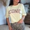 T shirt jaune Iconic léopard - Modèle Sophia