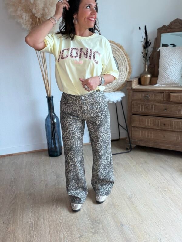 Jean léopard foncé Wide Leg - Modèle Murielle