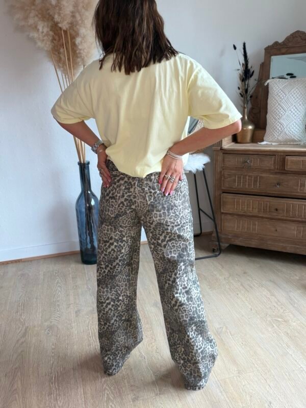 Jean léopard foncé Wide Leg - Modèle Murielle