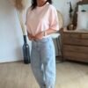 T shirt fluide ultra doux rose pastel - Modèle Gina