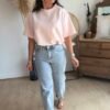T shirt fluide ultra doux rose pastel - Modèle Gina