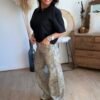 Jean léopard clair Wide Leg - Modèle Murielle