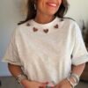 T shirt gris clair - Modèle Naomy