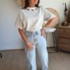 T shirt gris clair - Modèle Naomy