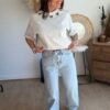 T shirt gris clair - Modèle Naomy