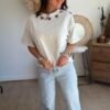 T shirt gris clair - Modèle Naomy