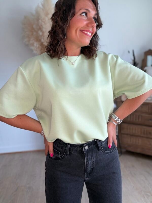 T shirt fluide ultra doux vert pastel - Modèle Gina