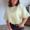 T shirt fluide ultra doux vert pastel - Modèle Gina