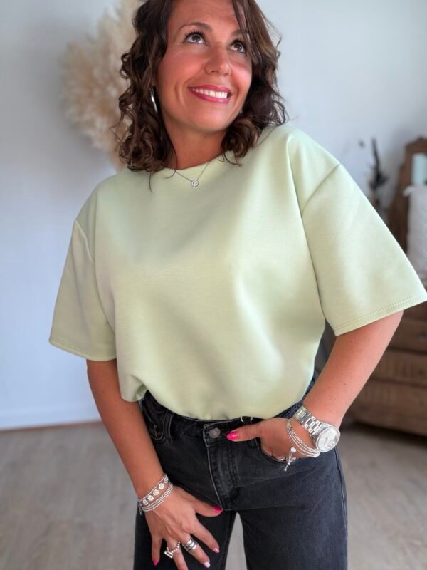 T shirt fluide ultra doux vert pastel - Modèle Gina
