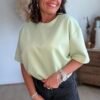 T shirt fluide ultra doux vert pastel - Modèle Gina