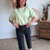 T shirt fluide ultra doux vert pastel - Modèle Gina