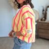 Blouse rayée jaune et rose  - Modèle Leonie