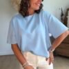 T shirt fluide ultra doux bleu pastel - Modèle Gina