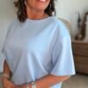 T shirt fluide ultra doux bleu pastel - Modèle Gina