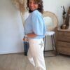 T shirt fluide ultra doux bleu pastel - Modèle Gina