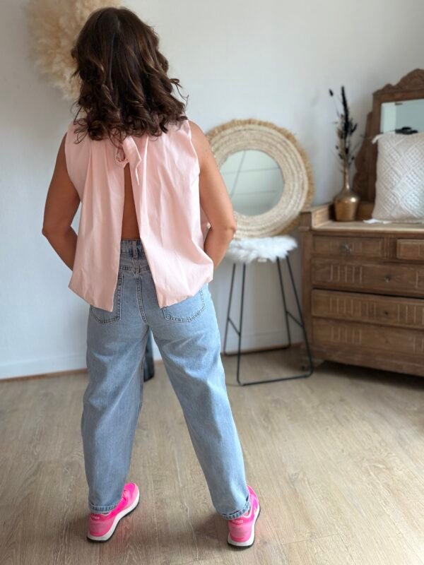 Blouse rose dos nu - Modèle Owen