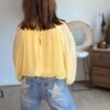 Blouse jaune épaules dénudées - Modèle Meline